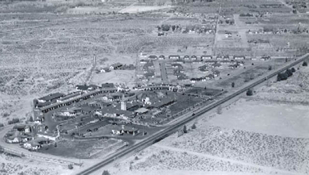 el_rancho vegas aerial view circa 1950
